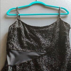 Black beaded maxi formal